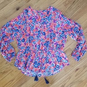 Falls Creek Long Sleeve Blouse (Floral Pattern)